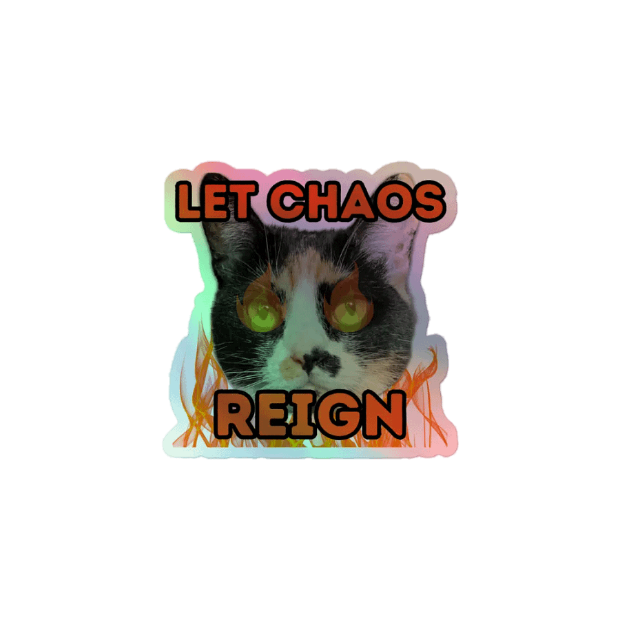 Chaos Cat Holographic Sticker product image (1)