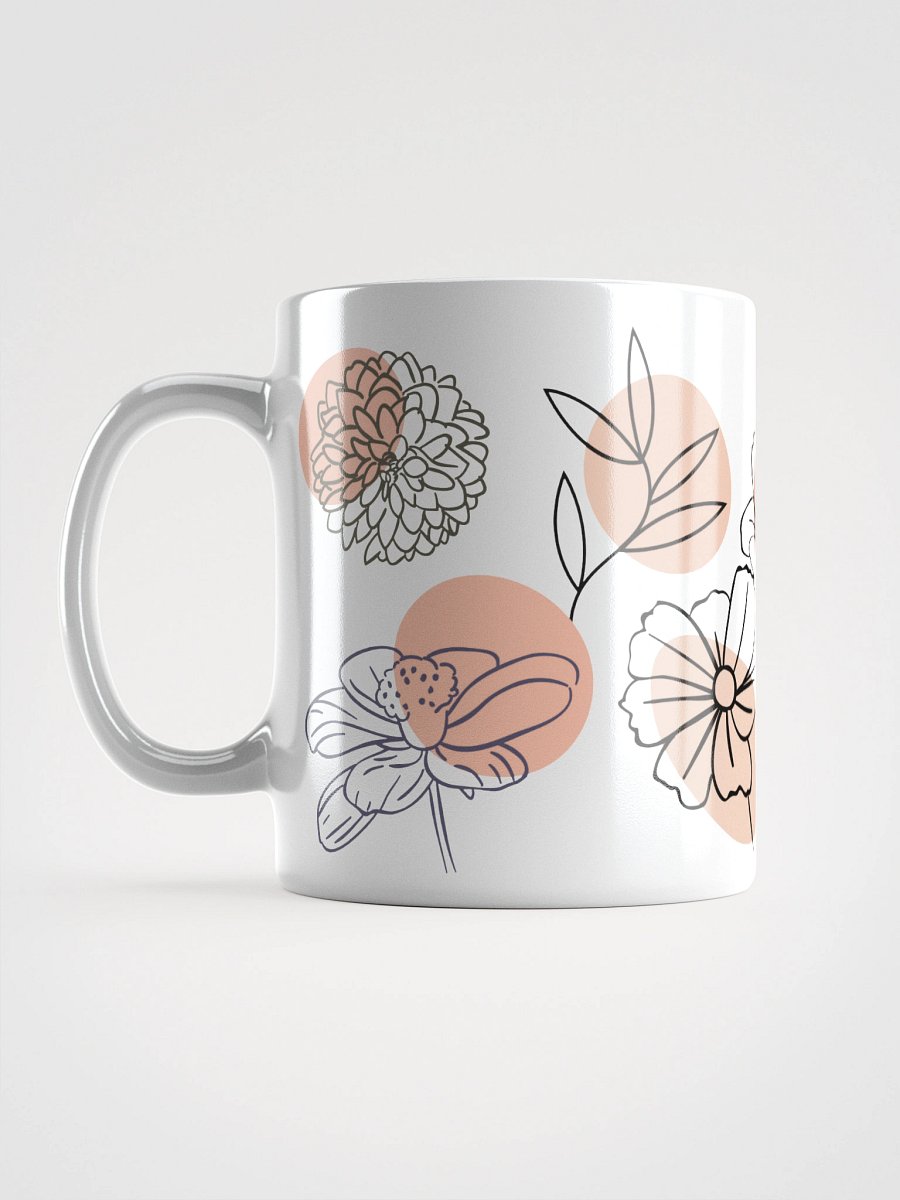 Mug Blanc - Fleurs Anciennes - Cadeau Floral Stylisé product image (6)