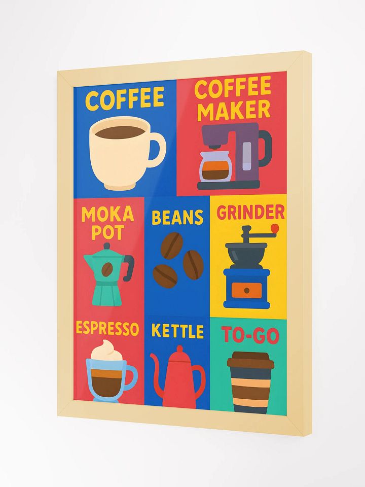 Coffee Lover's Illustrated Framed Poster product image (1)