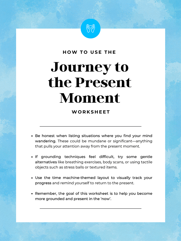 Journey to the Present Moment: Mindfulness Worksheet Set product image (2)