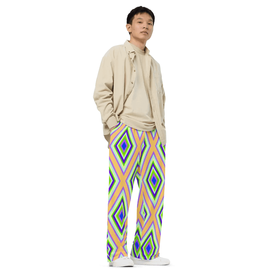 Colorful Diamonds Variation 2 Wideleg Pants product image (3)