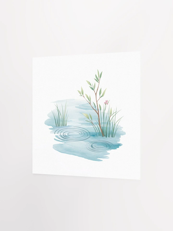 Tranquil Water's Edge Watercolor - Poster product image (2)