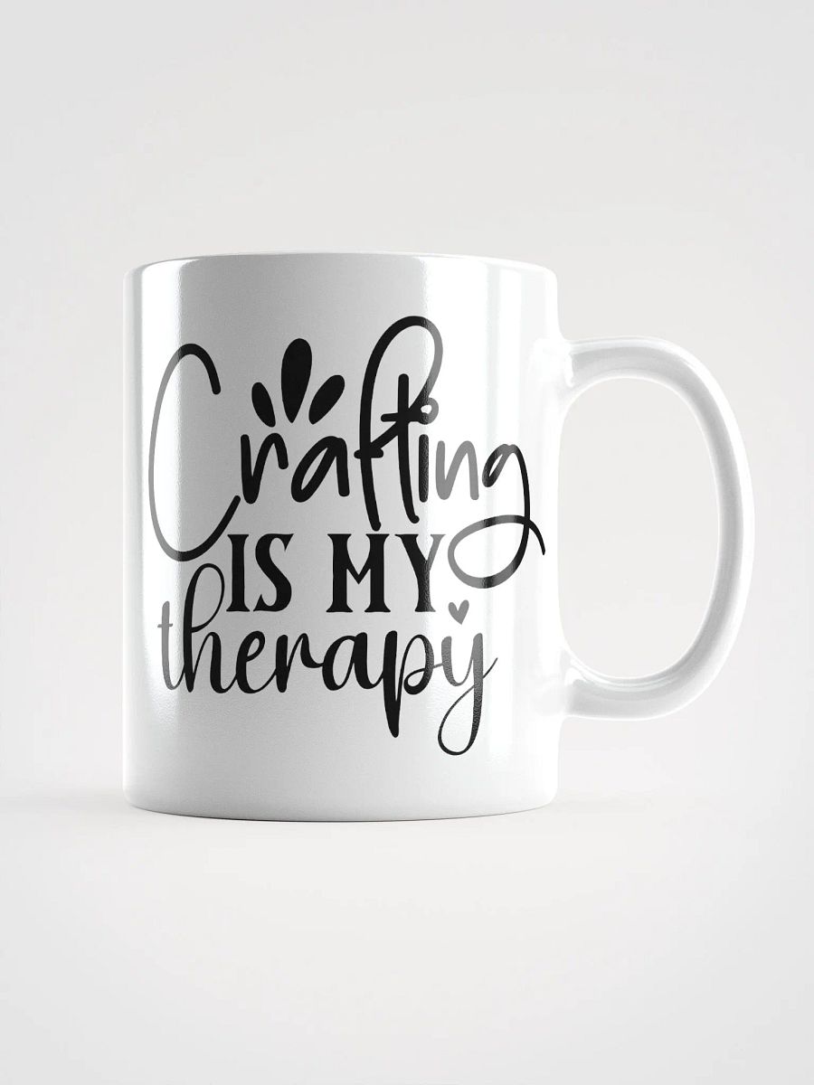 Crafting Is My Therapy White Glossy Mug product image (1)