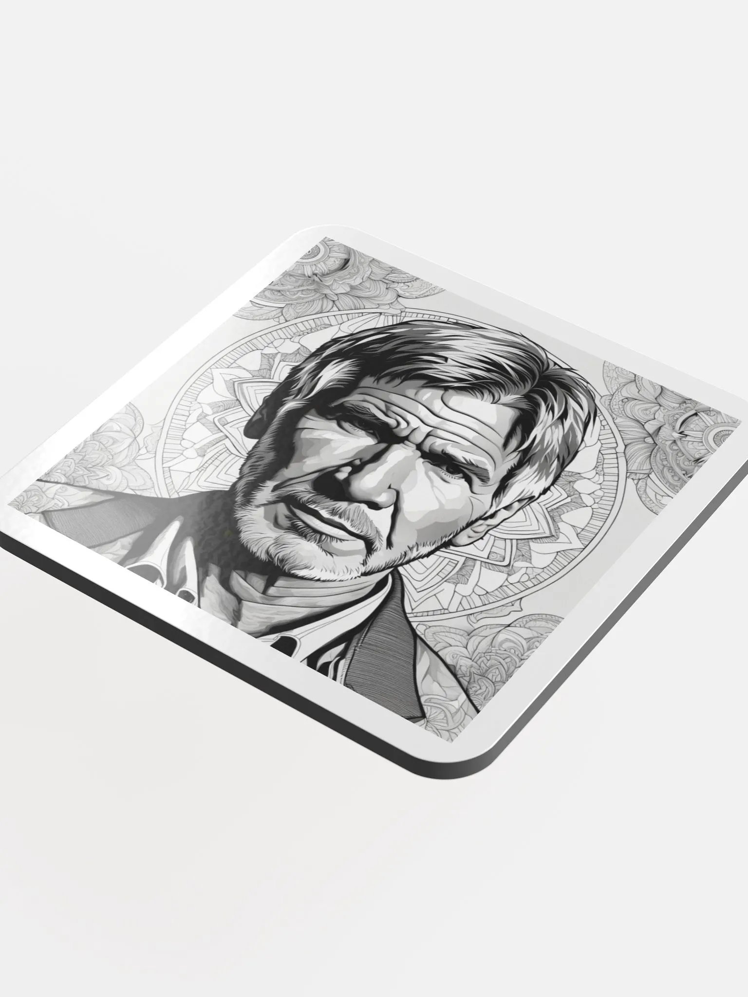 Mandala Man Glossed Cork Coaster product image (4)