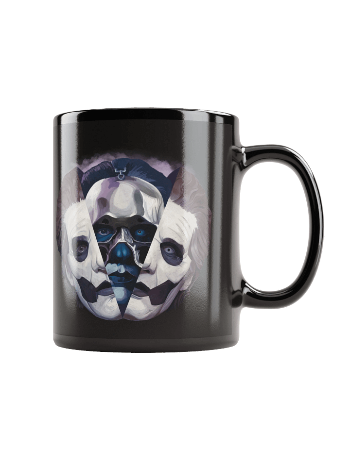 Symmetrical Fragmented Face Black Glossy Mug product image (2)