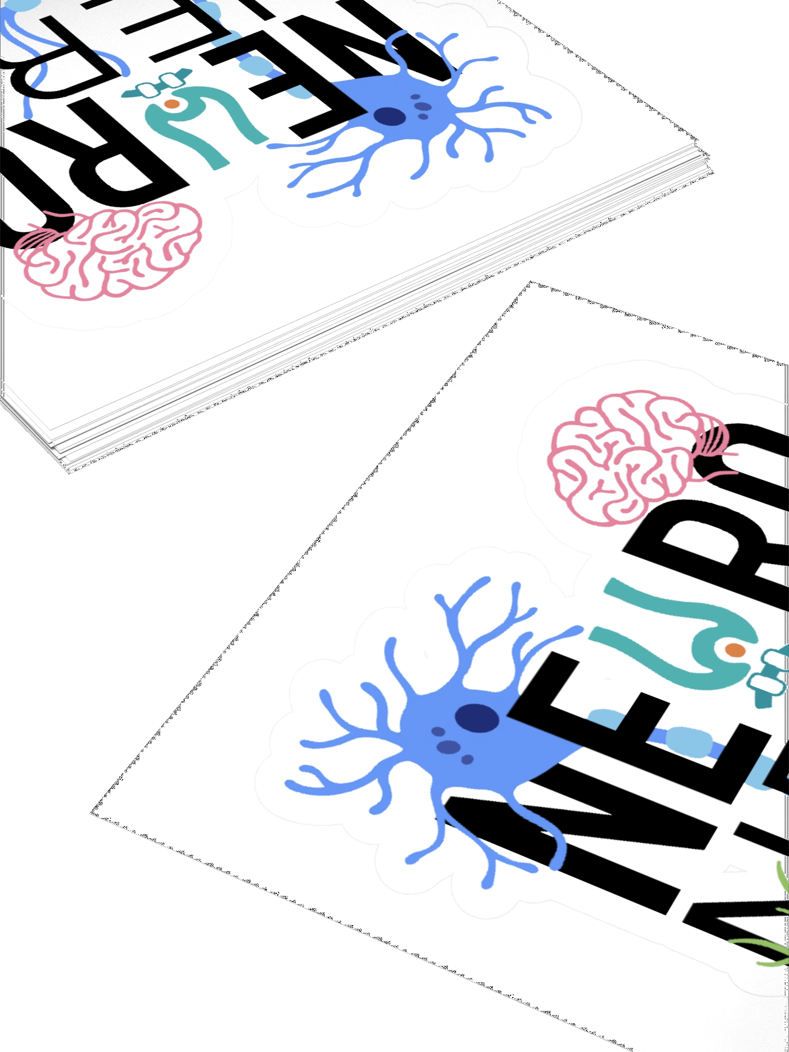 Neuro Nerd Kiss Cut Sticker product image (4)