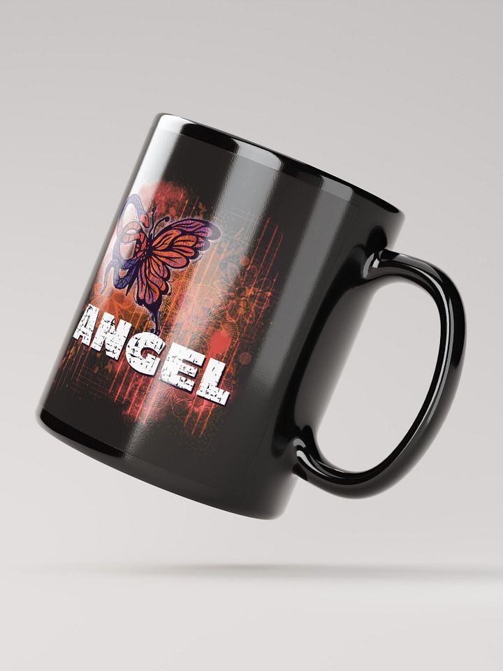Black Mug Angel Distressed Snake Butterfly product image (4)