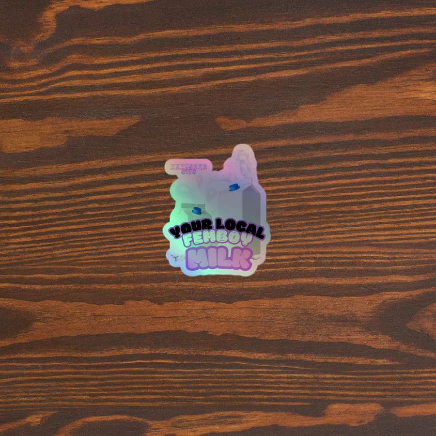 Femboy Milk Holographic sticker product image (5)
