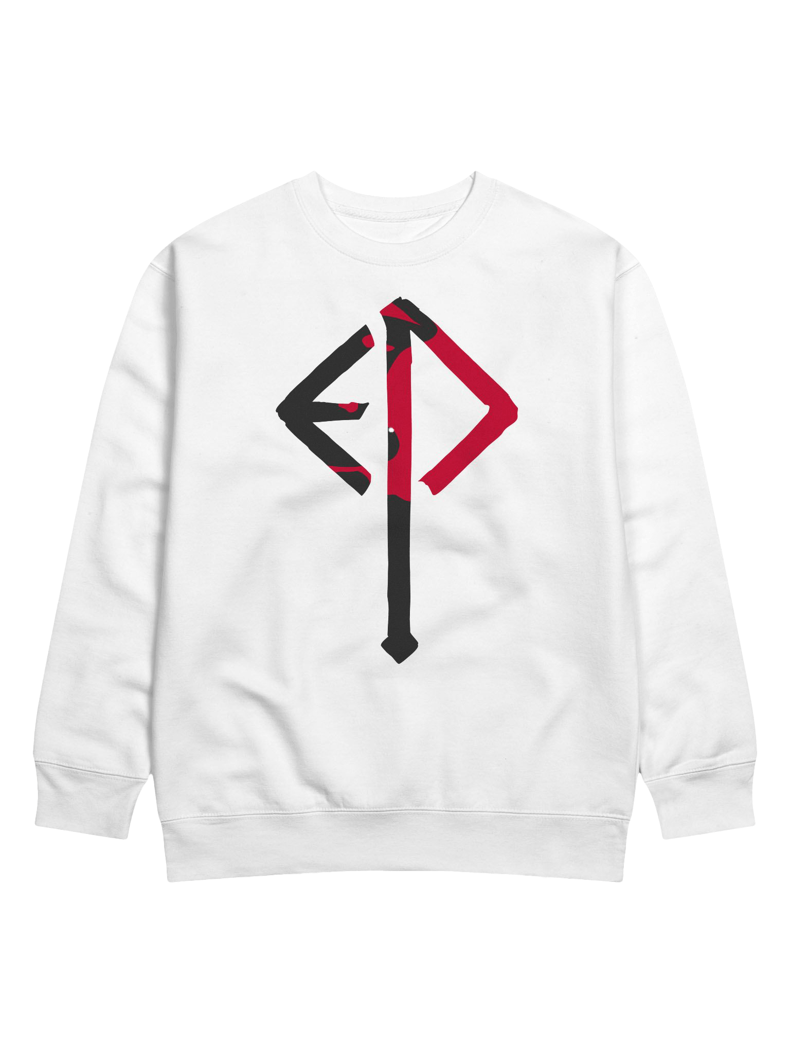 Executioner Sweatshirt: Rune Bloodsplatter (White) product image (5)