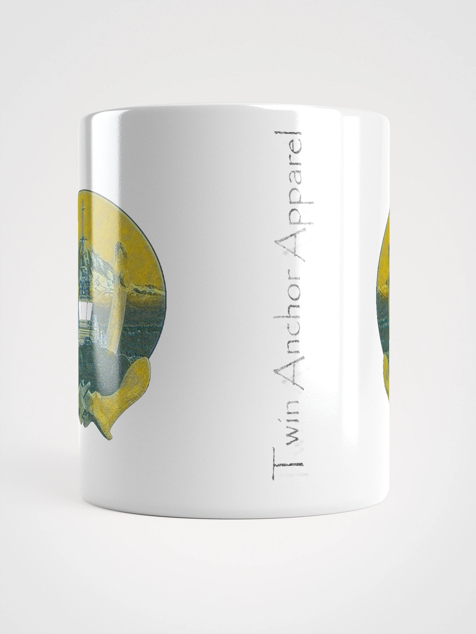 Twin anchor yellow Mount Rainier Marshall Foss - Ancher Tug Mug 11oz, 15oz, & 20oz product image (5)