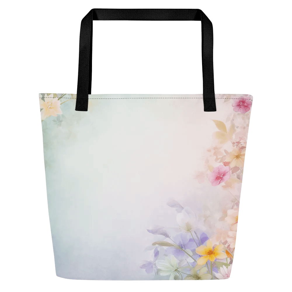 Blooms & Blush Pastel Polyester Tote Bag product image (2)