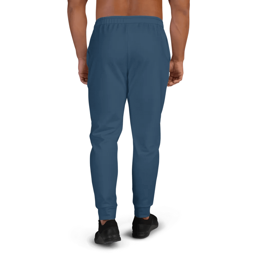 Plain Dark Bluish Gray Light Summer Recycled Polyester Premium Men's Joggers by Treasure Pie product image (4)