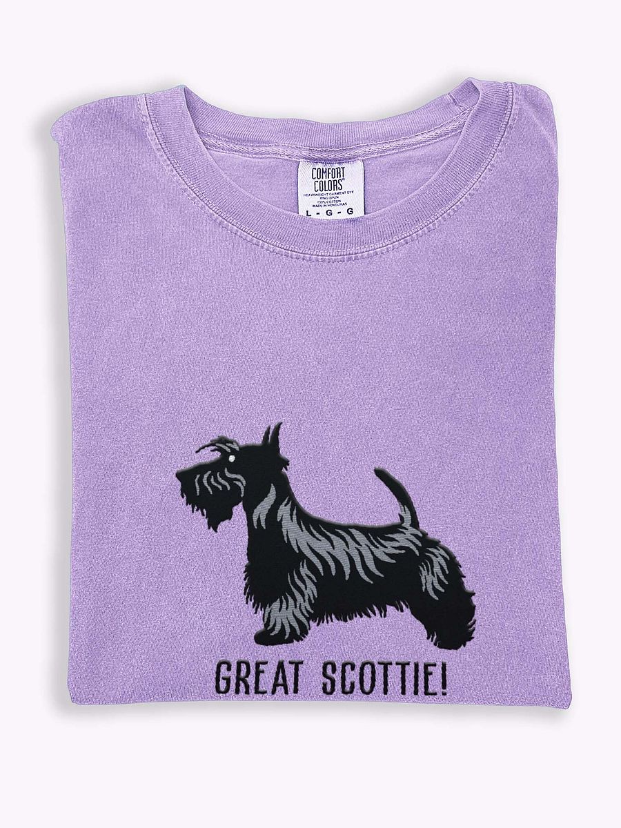 Great Scottie T-Shirt(Embroidered) of a Scottish Terrier product image (1)