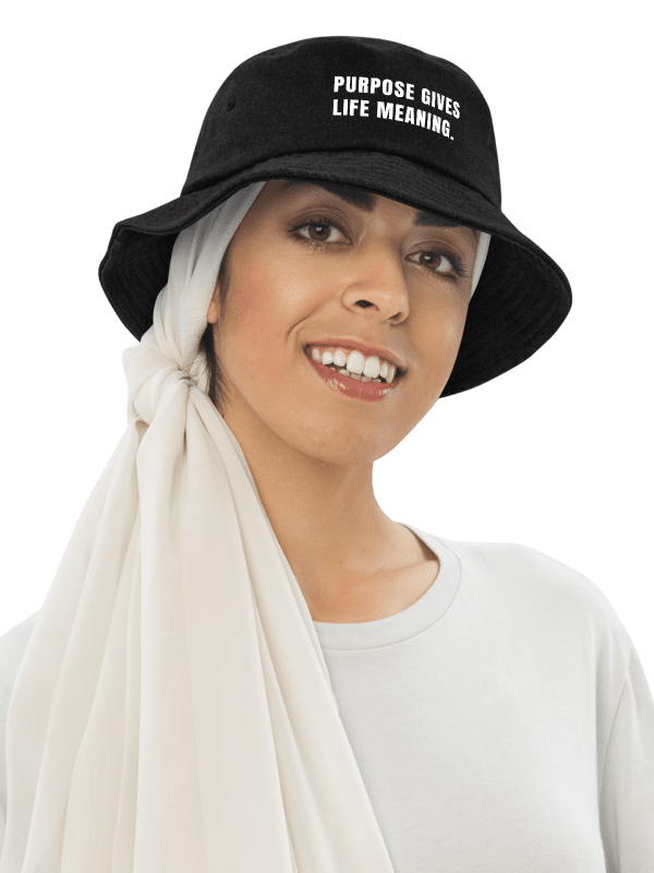 Urban Geometry Denim Bucket Hat | Purpose gives life meaning product image (1)