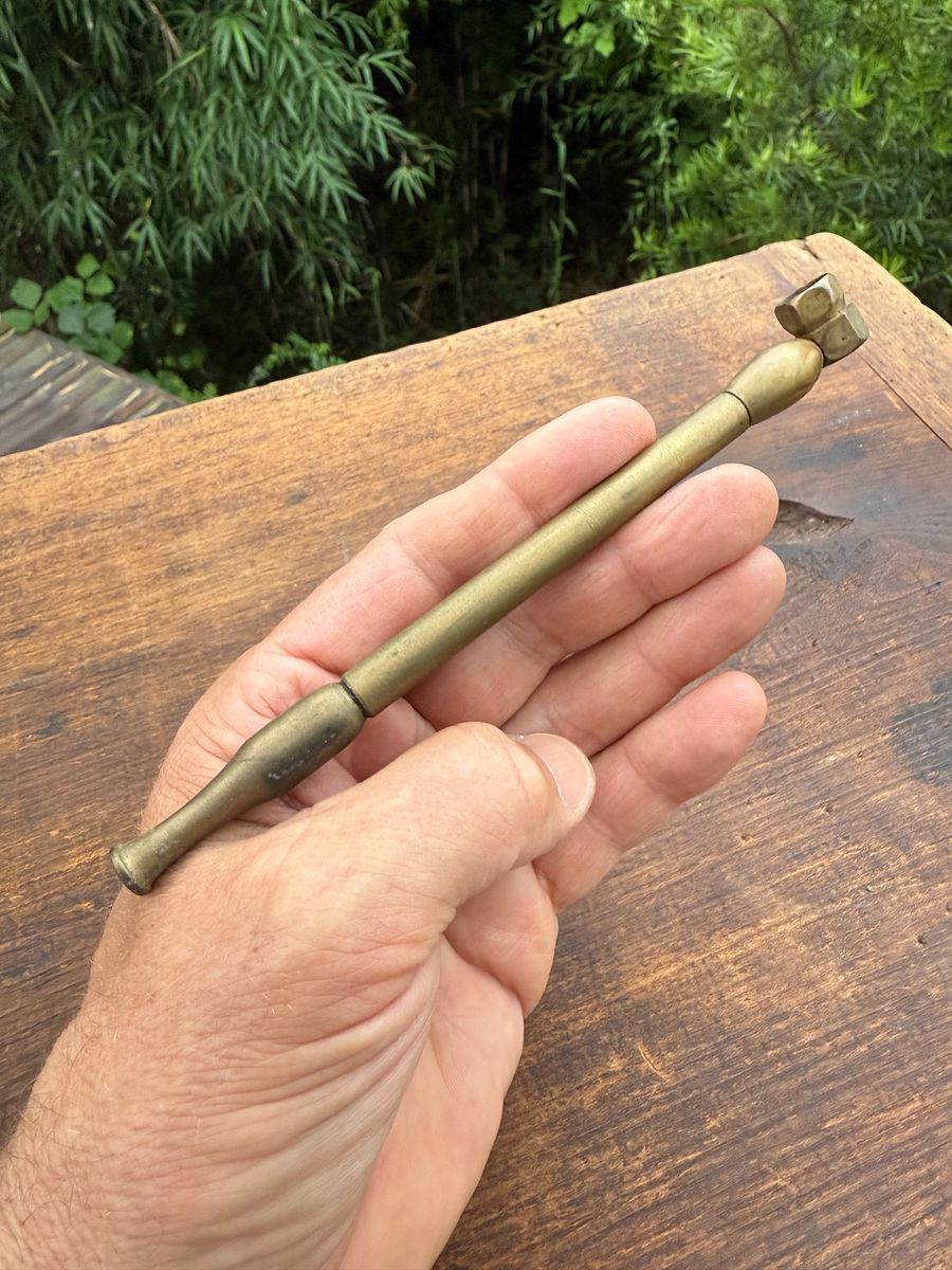 🎎 Japanese Brass Kiseru Tobacco Pipe – Early to Mid-Showa Era – Japan Antique Roadshow product image (7)