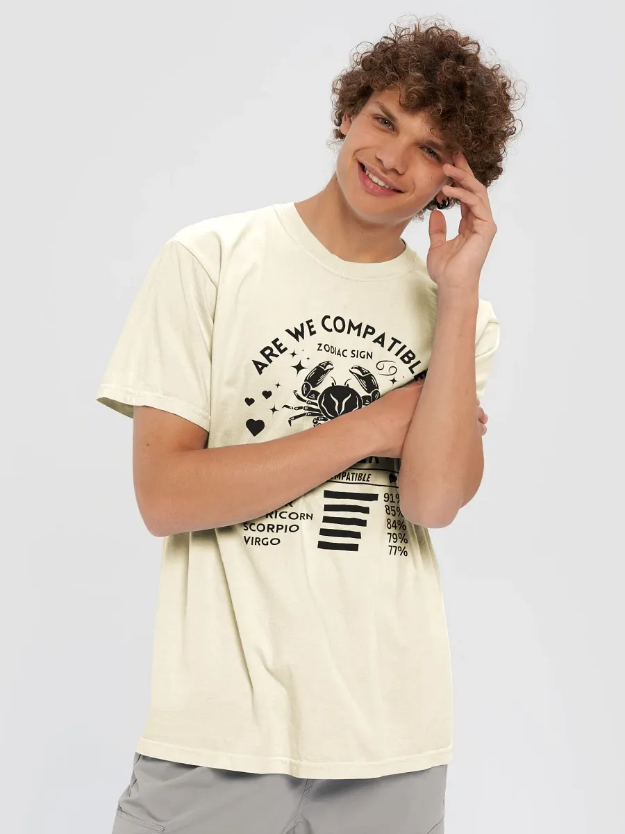 Cancer Zodiac Sign Romantic Compatibility T-Shirt - Light Comfort Colors 1717 product image (60)