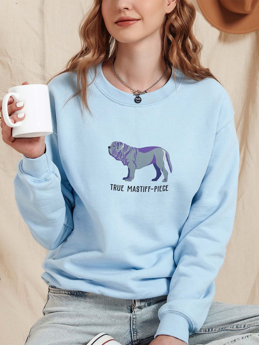 True Mastiff-Piece Sweatshirt (Embroidered) of a Neapolitan Mastiff(Blue) product image (2)