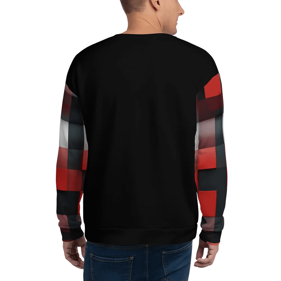 Black And Red Squares Unisex Sweatshirt product image (7)