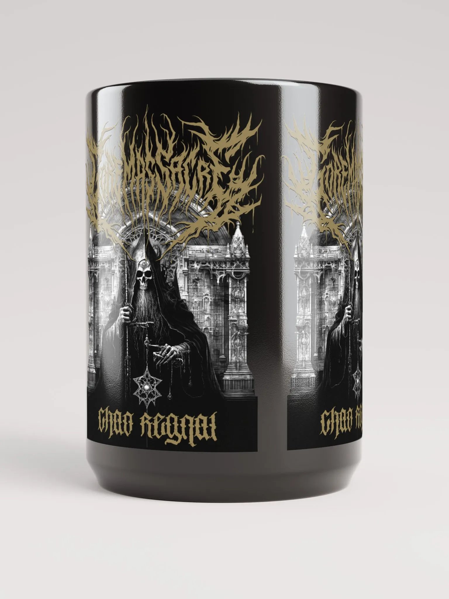 Skeleton Priest Mug Gold Logo product image (5)