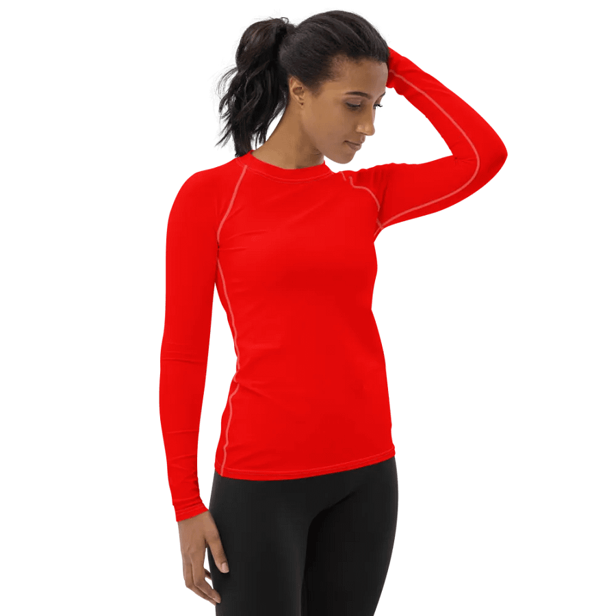 Plain Color Red Rash Guard product image (4)