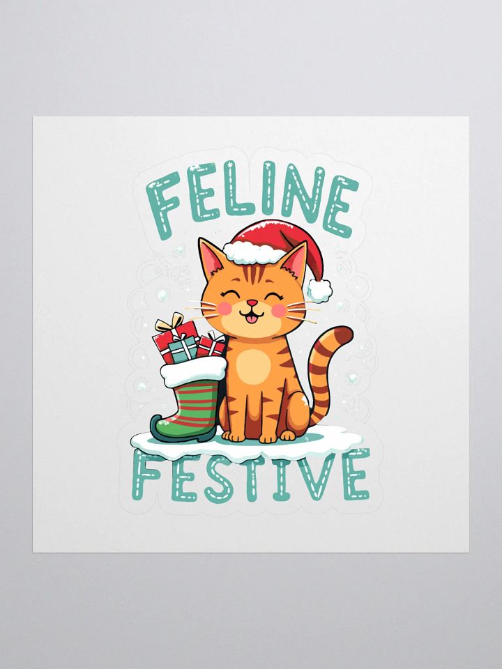 Feline Festive Kiss Cut Stickers product image (1)