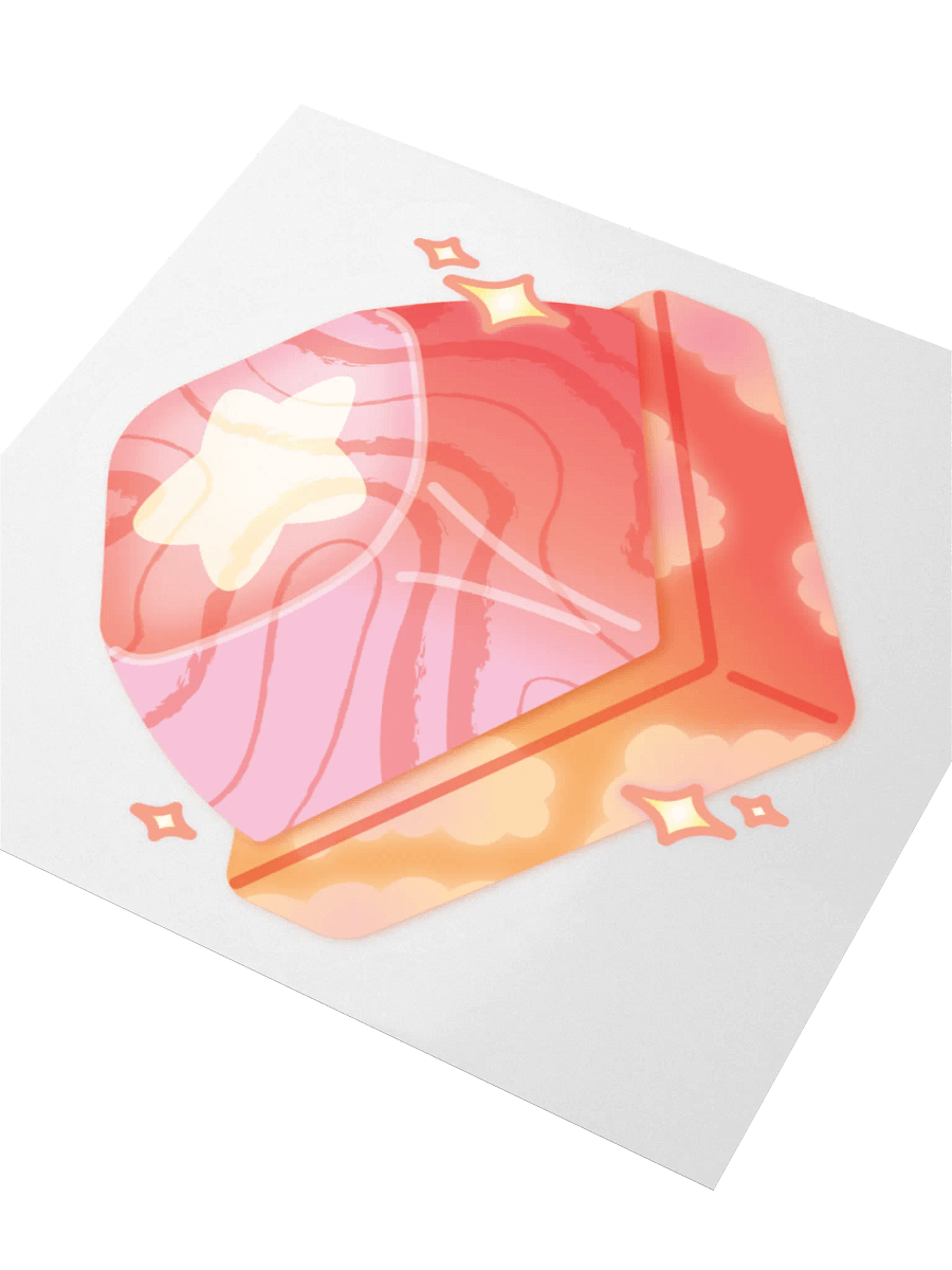 starrynightkeykey transparent keycap sticker product image (3)