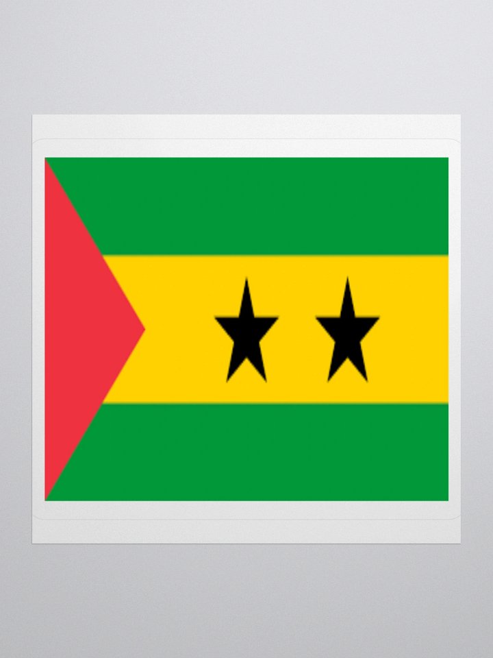 São Tomé and Príncipe Flag Sticker - Durable Vinyl for Indoor Use - Multiple Sizes Available product image (3)