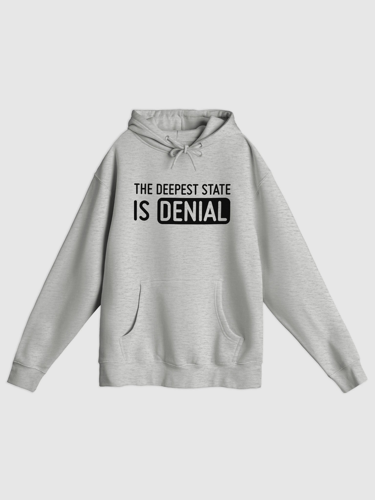 The Deepest State is Denial Hoodie (Black Print Version) product image (1)