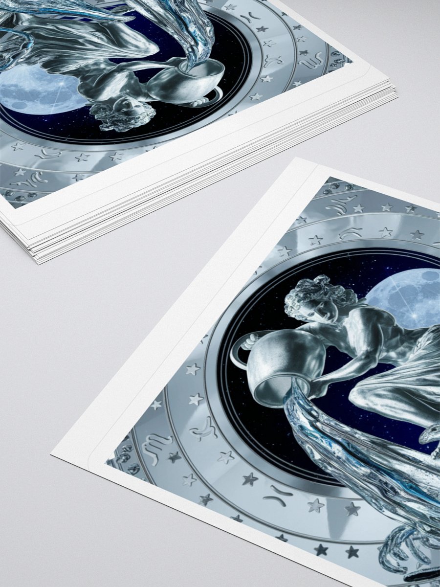 Aquarius Celestial Water-Bearer Vinyl Sticker - Exclusive Zodiac Art product image (11)
