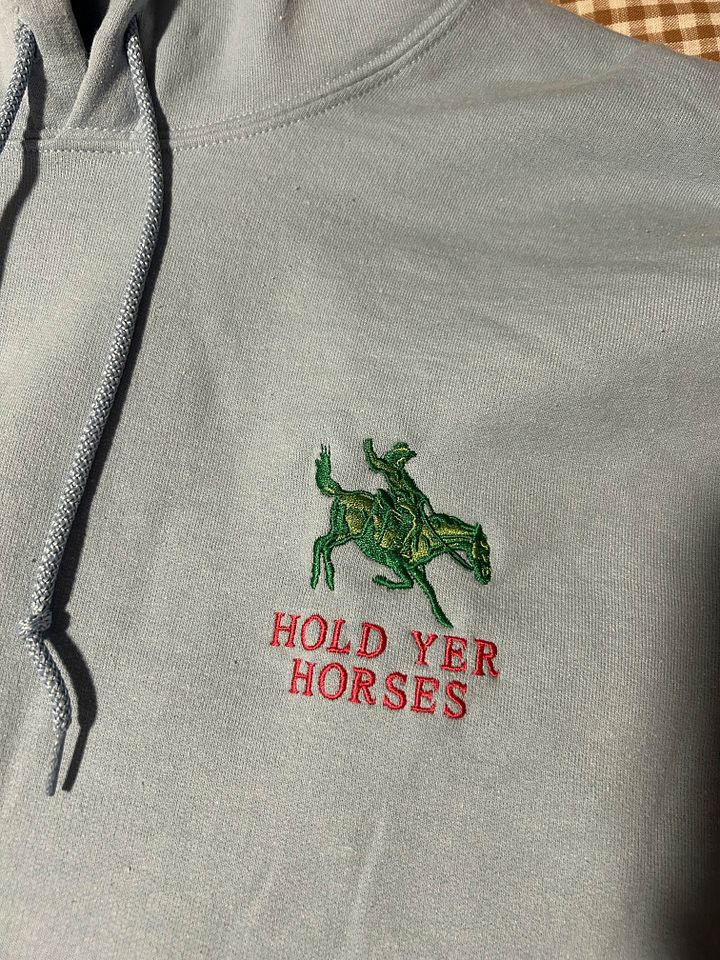 hold yer horses embroidered hoodie product image (2)