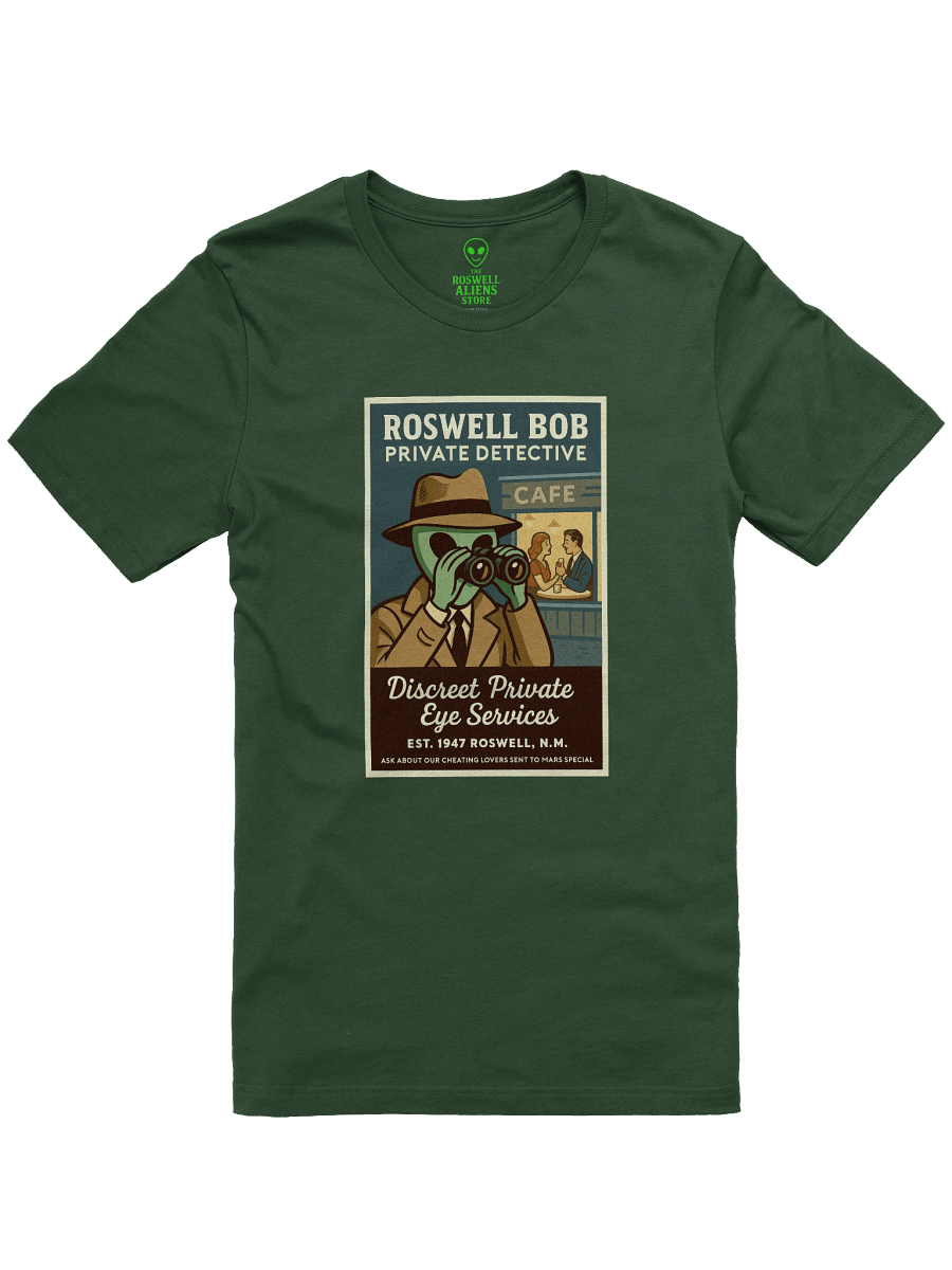 Private Detective Roswell Aliens 1950's Retro Poster Unisex T-Shirt product image (37)