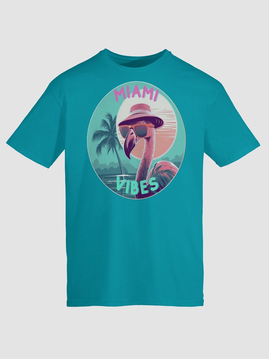 'Miami Vibes' Flamingo T-Shirt | Retro 80s & Vaporwave Graphic Tee product image (9)