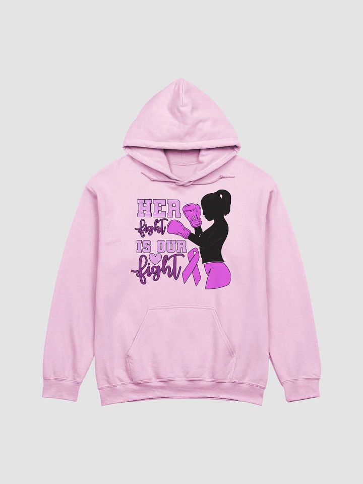 Her fight is our fight postal worker breast cancer hoodie product image (1)