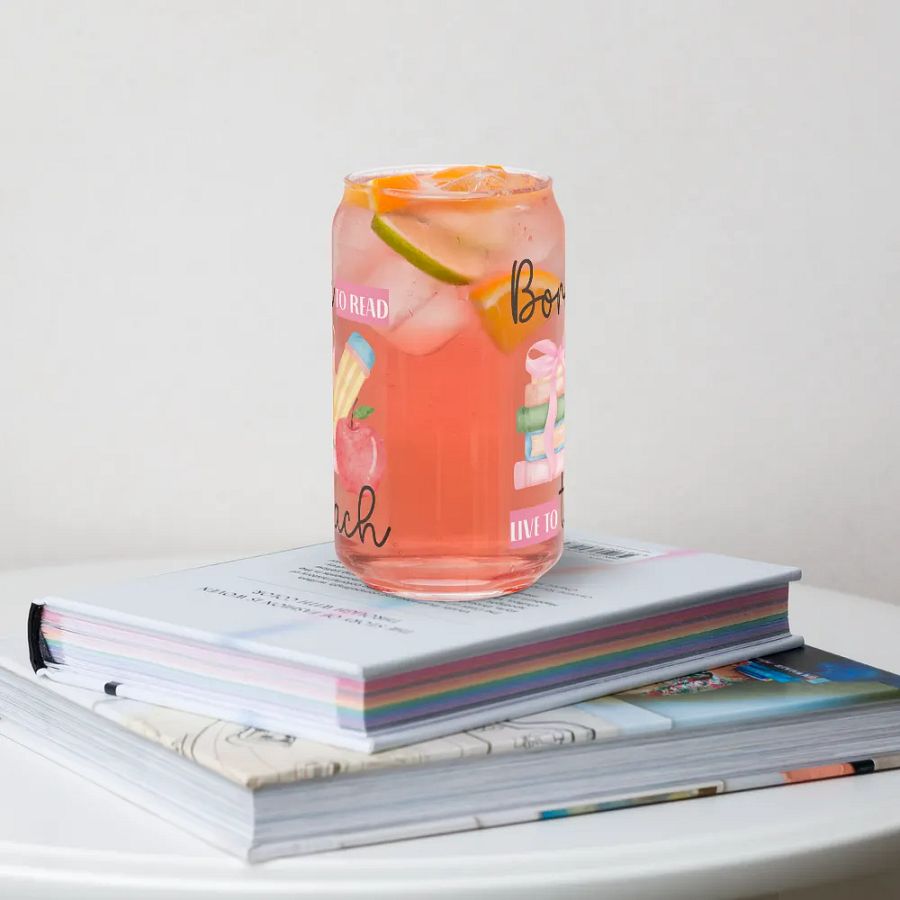 Ice Coffee Watercolor Glass Tumbler Gift For A Teacher product image (5)