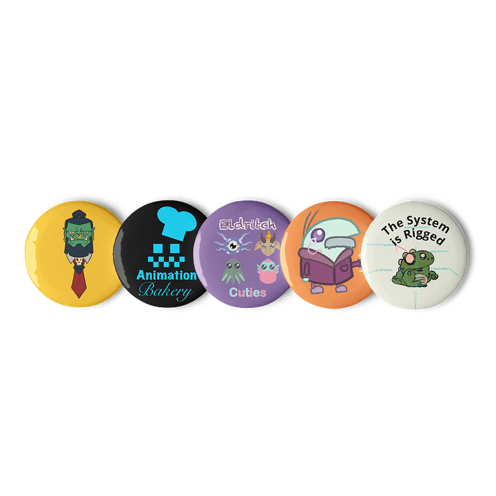 Assorted Animation Bakery Buttons product image (1)