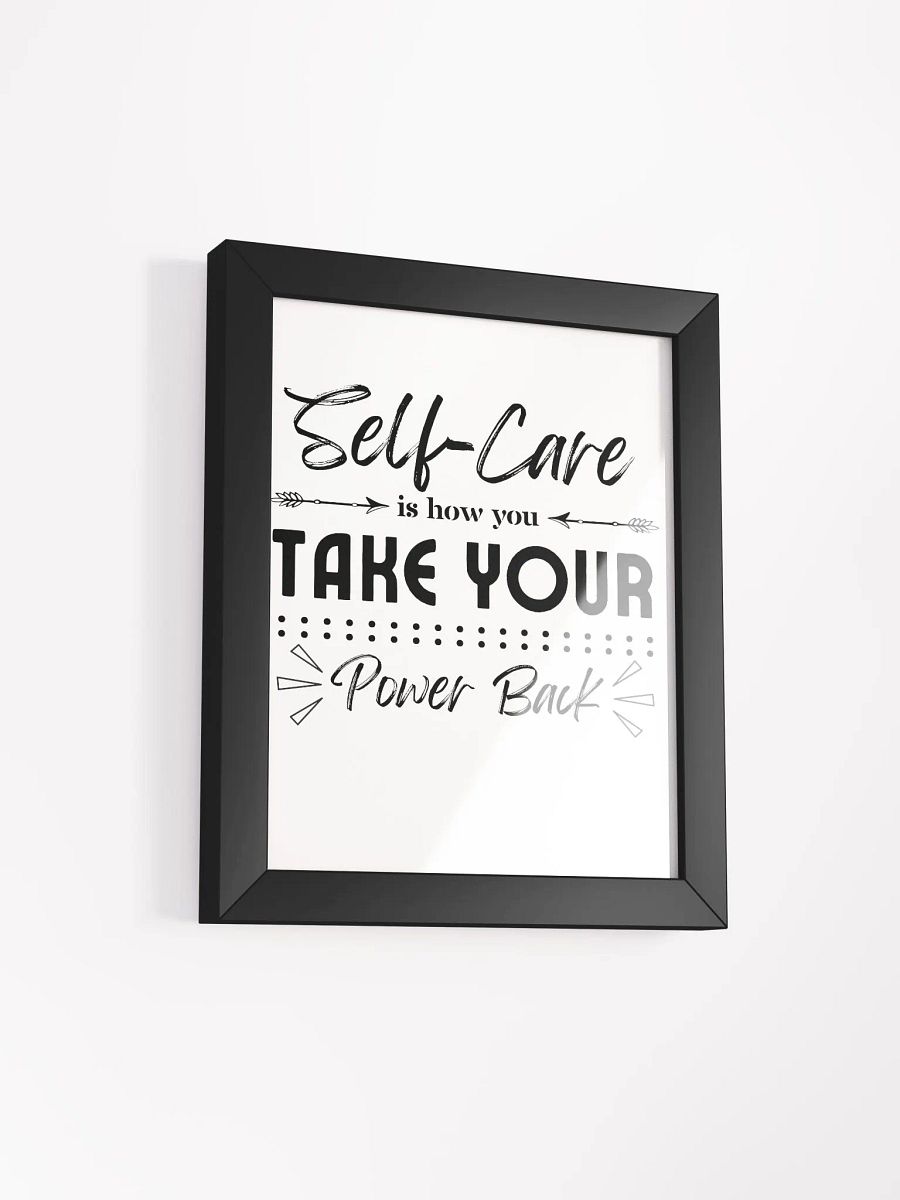 Self-Care Inspirational Eco-Friendly Framed Poster. product image (4)