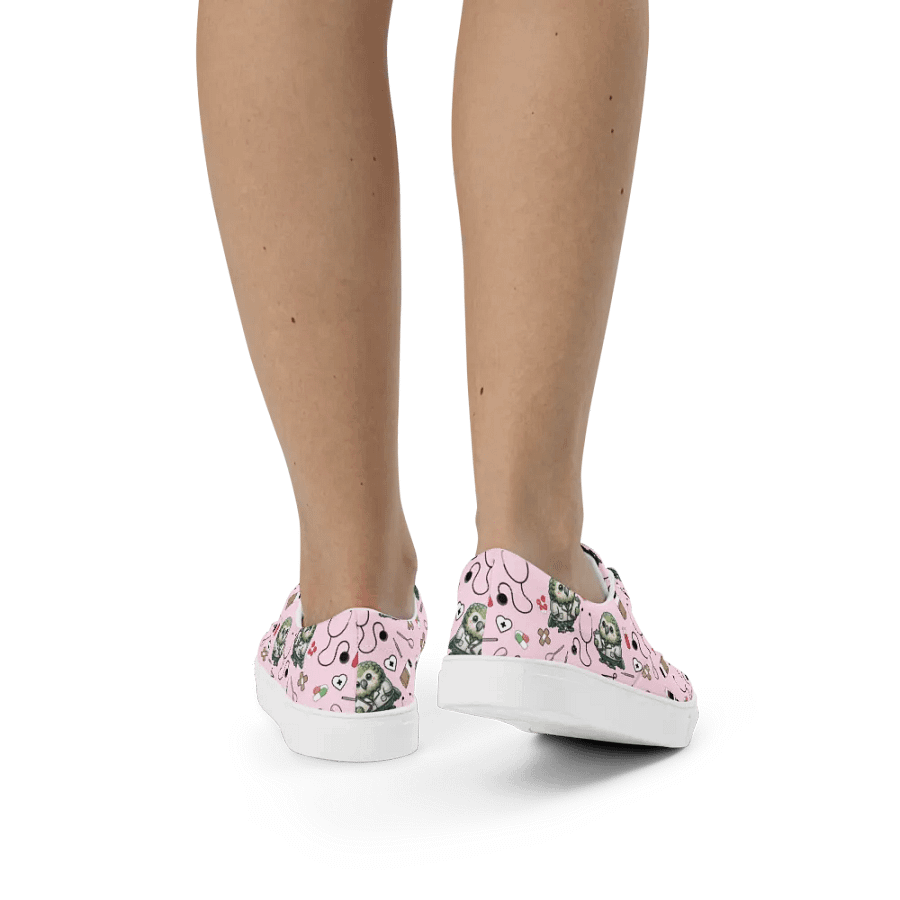 Cute Medical Kakapo Lace-up Canvas Shoes (Pink) product image (3)