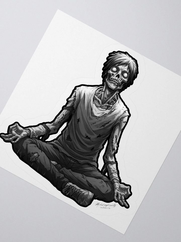 The Deadlands Meditating Zombie Kiss Cut Sticker product image (5)