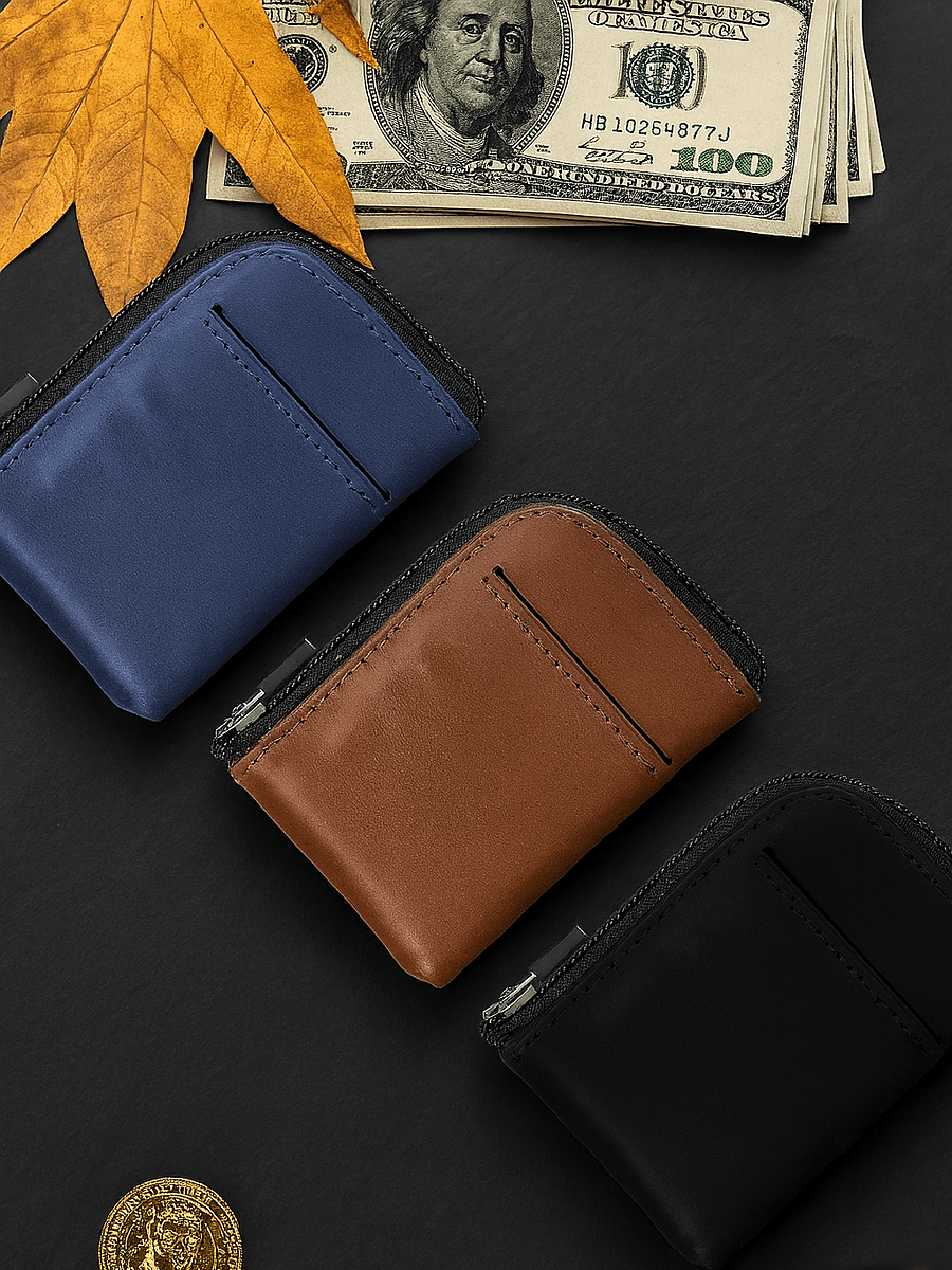 Access Wallet – RFID-Blocking Leather Wallet with Self-Locking Zipper & Quick-Access Pocket product image (2)