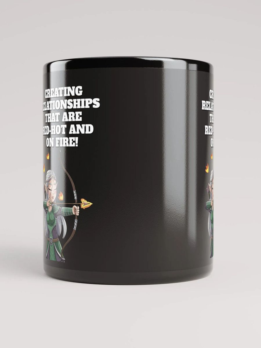 Creating Relationships That Are Red-Hot And On Fire! Valentine's Day Black Mug product image (5)