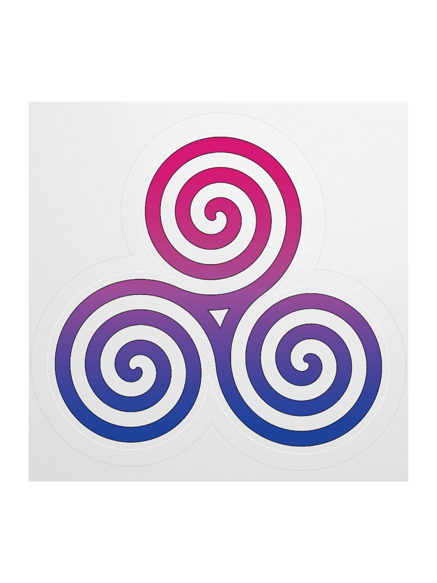 Bisexual Pride Gradient Celtic Triskelion Sticker product image (1)