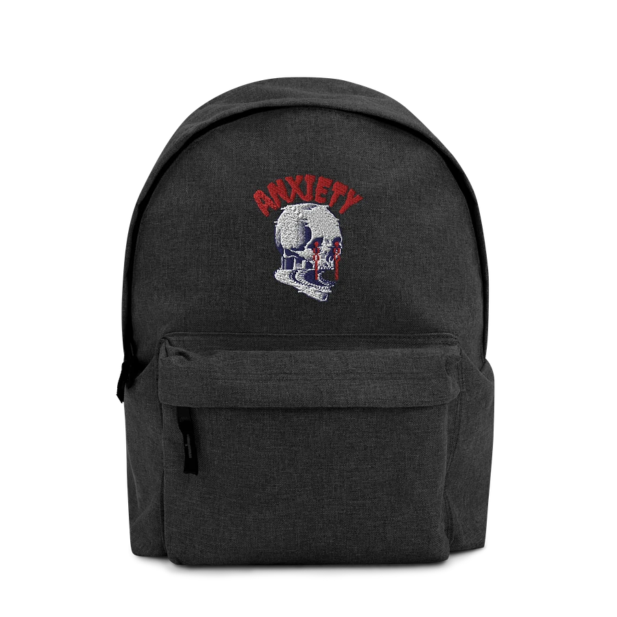 Anxiety embroidered backpack product image (1)