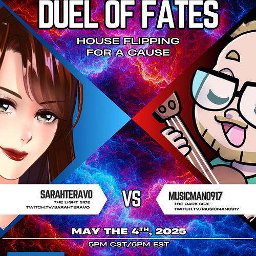 🌟 TONIGHT'S THE NIGHT! 🌟
@SarahTeraVO and I are going head-to-head in the ultimate showdown: Duel of Fates – House Flipper Ed...
