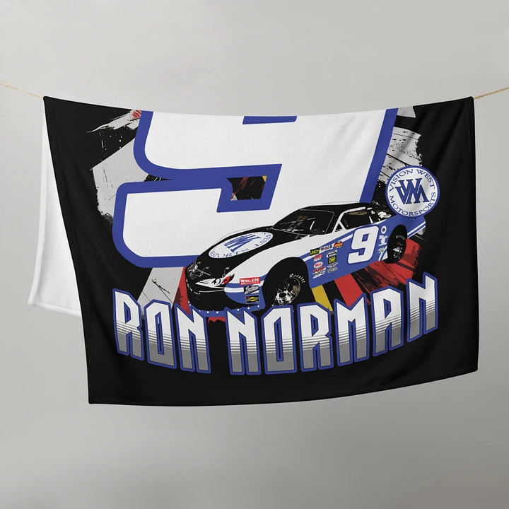 Stormin Ron Norman #9 Vision West Motorsports Plush Blanket product image (2)