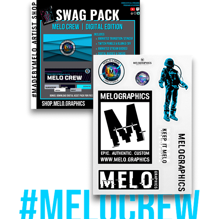 #MeloCrew Swag Pack - Digital Edition & Sticker Sheet | #MadeByMELO product image (1)