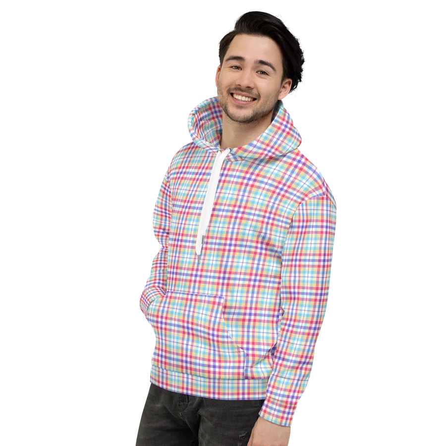 Purple, Pink, and Blue Plaid Hoodie product image (5)