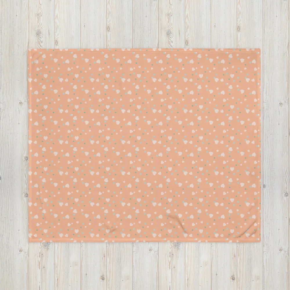 Simply Peachy Hearts and Dots Peach Blanket product image (4)
