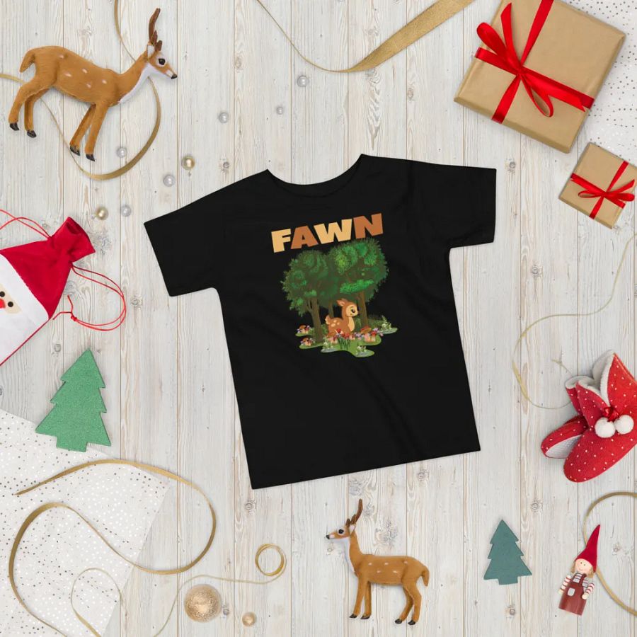 Fawn Funny Colorful Bella +Canvas Toddler T-Shirt – Funny Shirt & Gift for Kids product image (6)