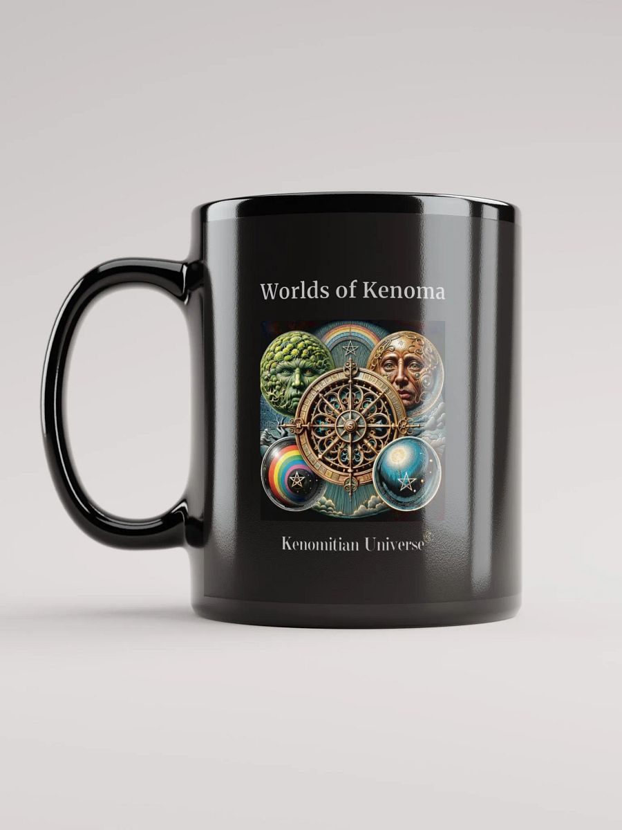 Worlds of Kenoma | Black Glossy Mug product image (6)