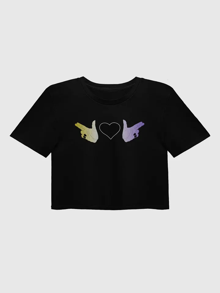 Finger Guns (enby flag) Crop Top product image (2)